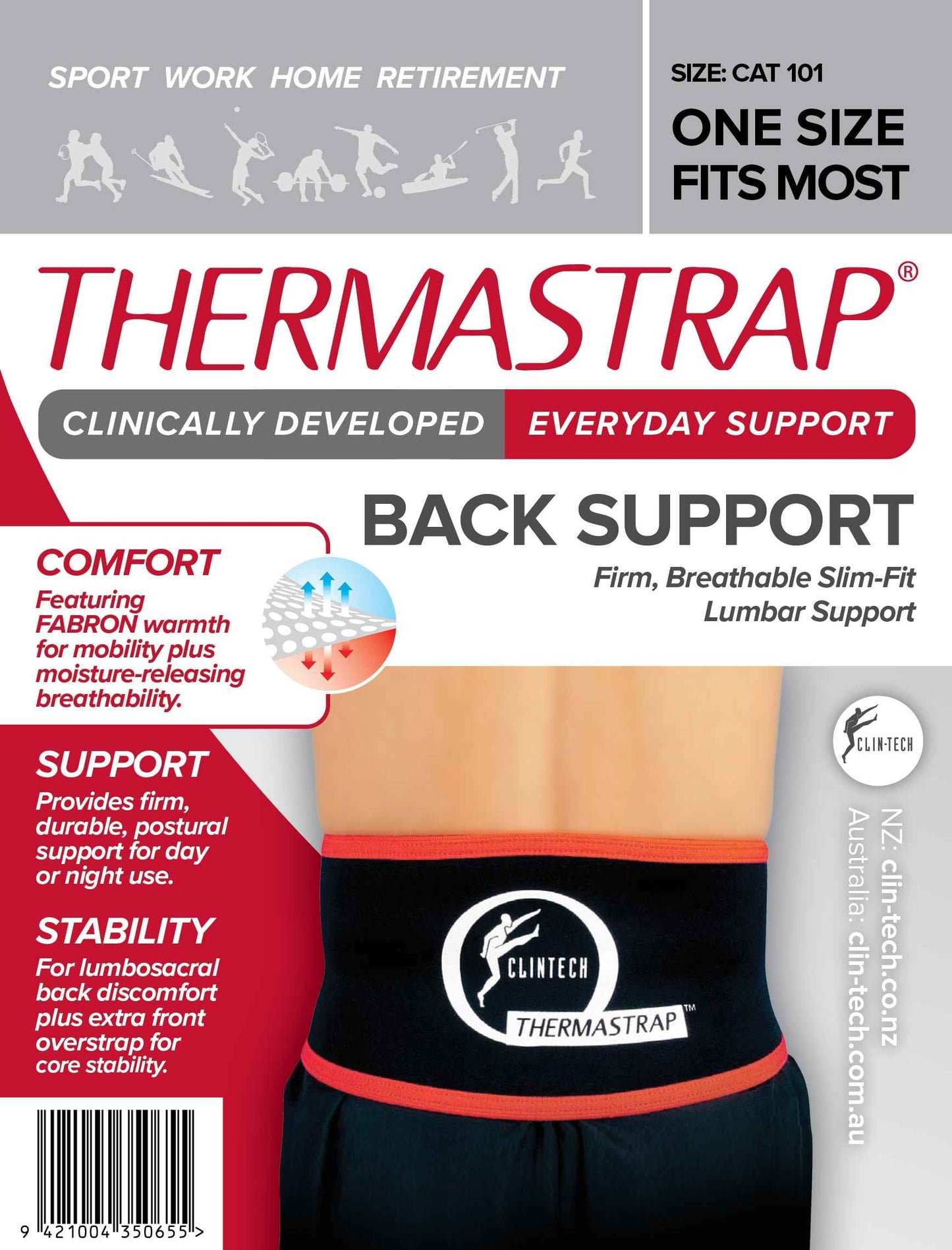 Thermastrap Back Support - Clin - Tech NZ Limited