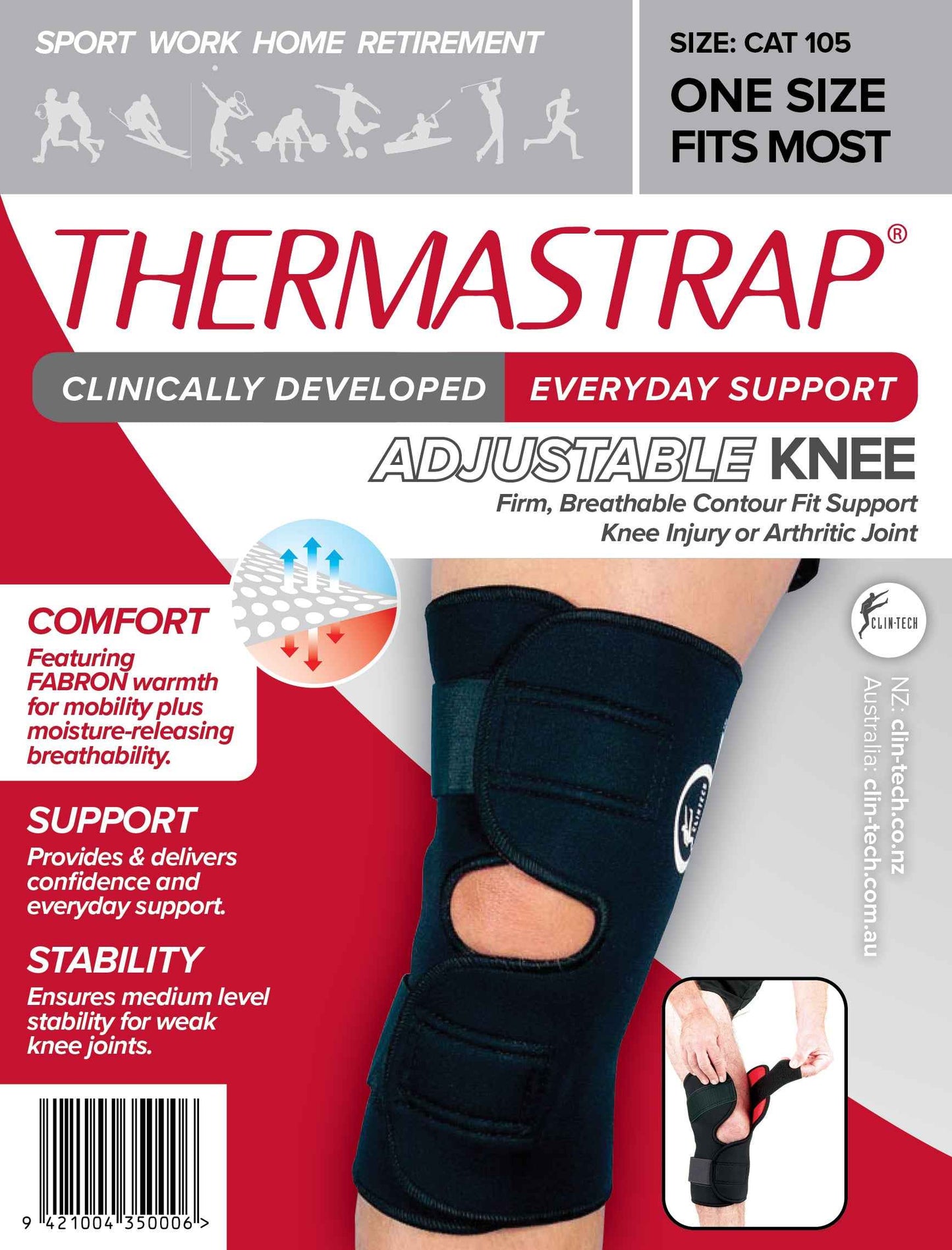 Thermastrap Knee Support - Clin - Tech NZ Limited