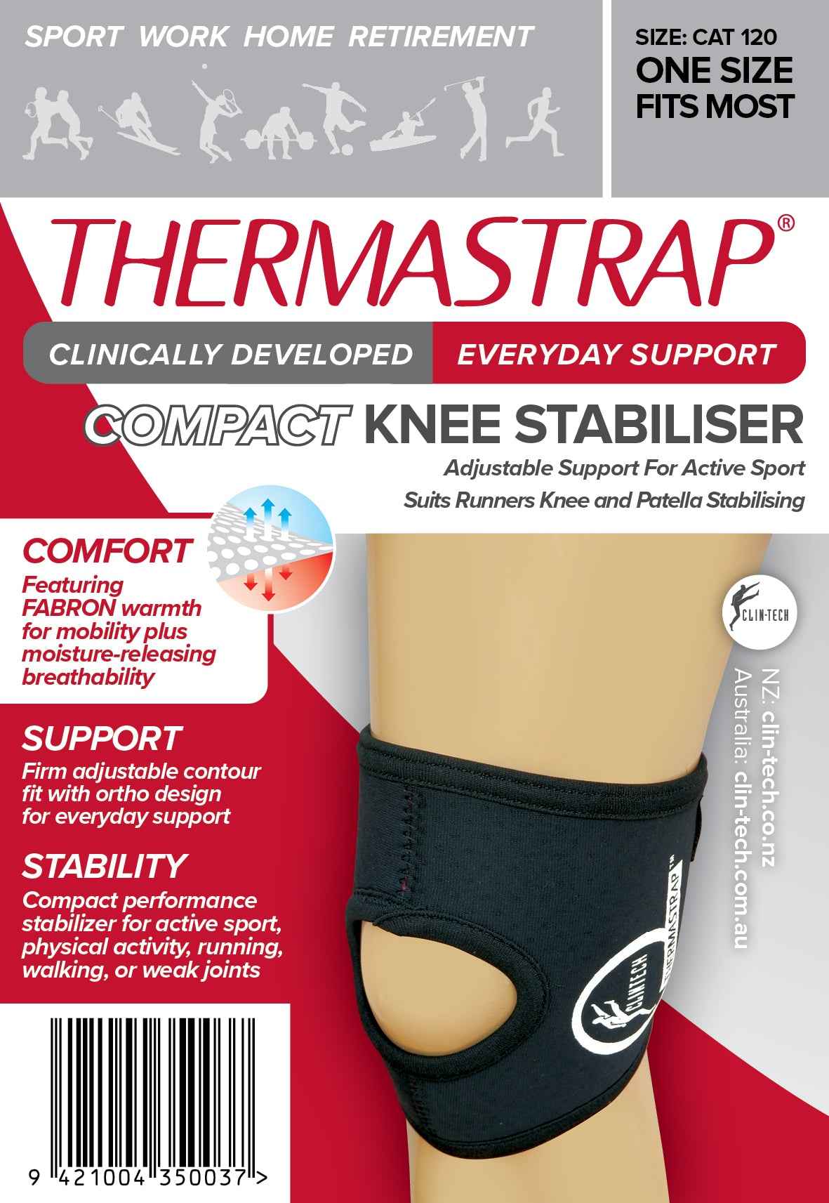 Thermastrap Knee (compact) Stabiliser - Clin - Tech NZ Limited