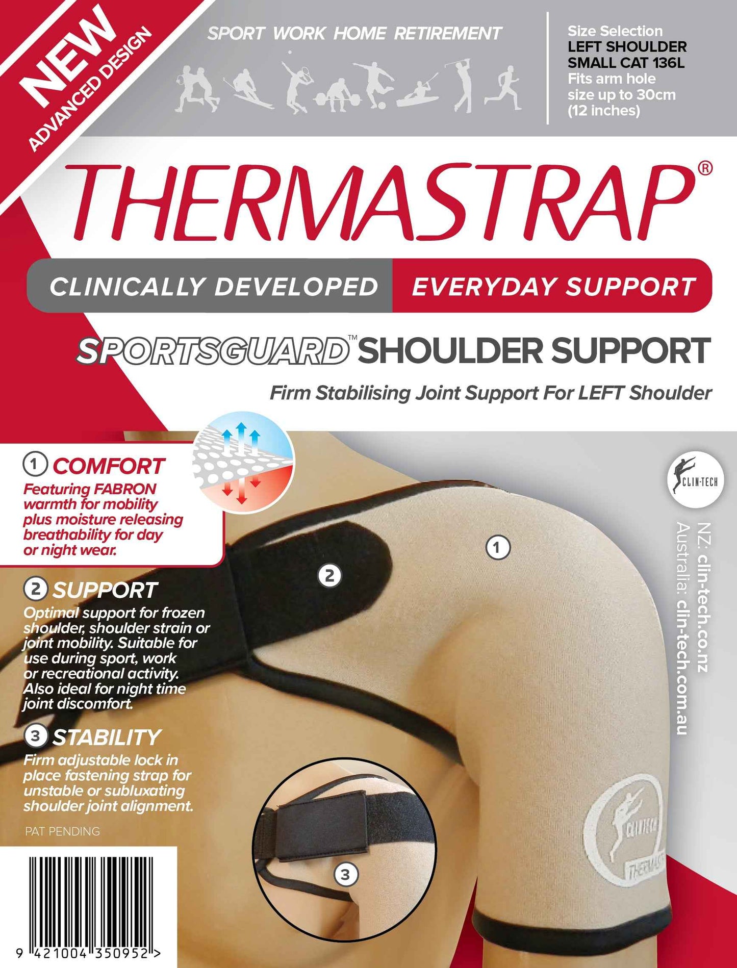 Thermastrap Sportsguard Shoulder Support - Clin - Tech NZ Limited