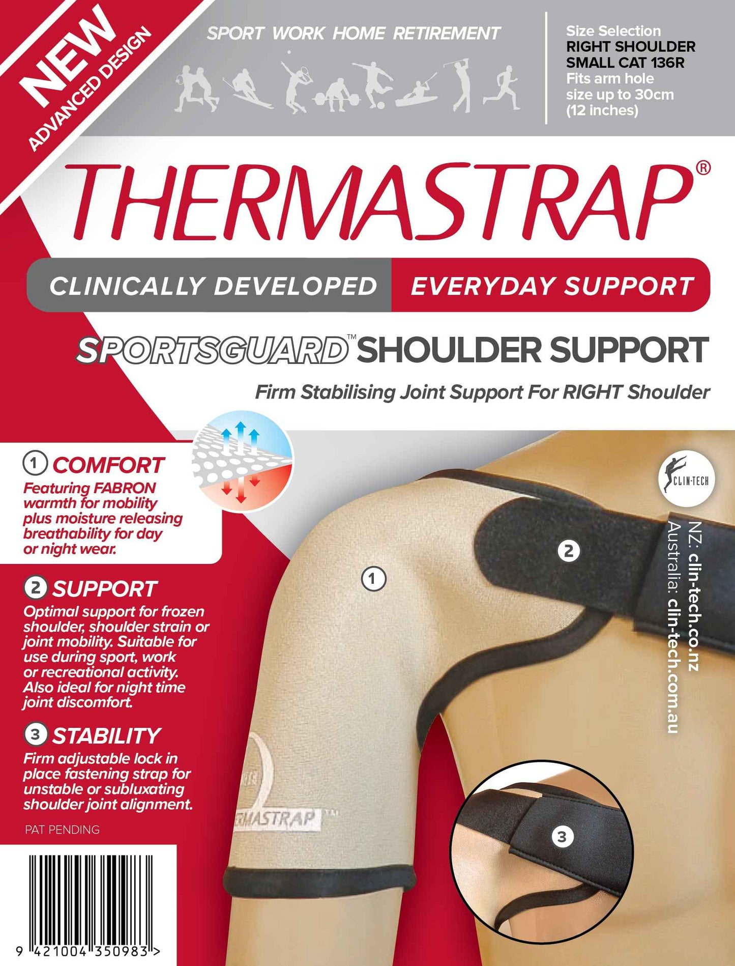 Thermastrap Sportsguard Shoulder Support - Clin - Tech NZ Limited