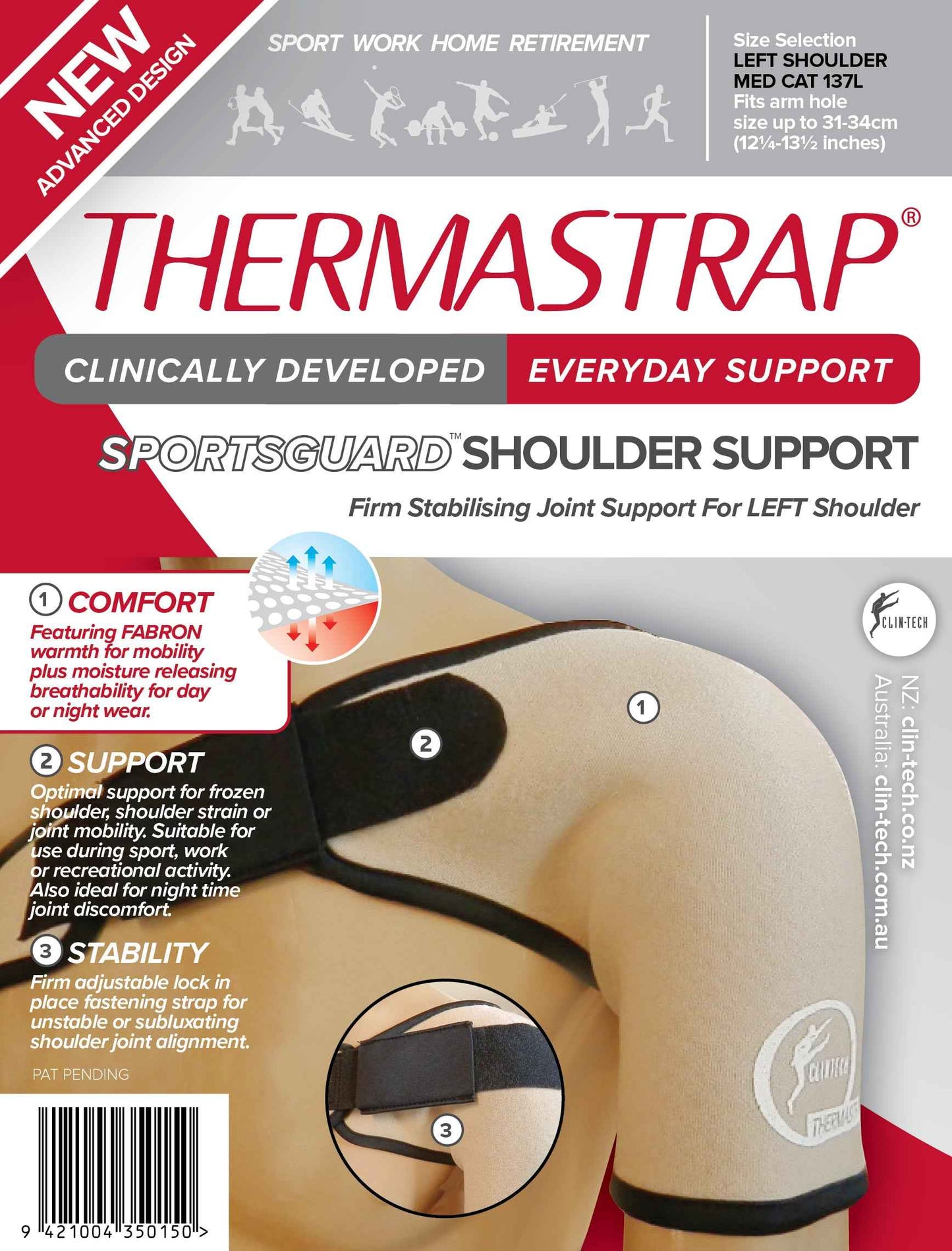 Thermastrap Sportsguard Shoulder Support - Clin - Tech NZ Limited