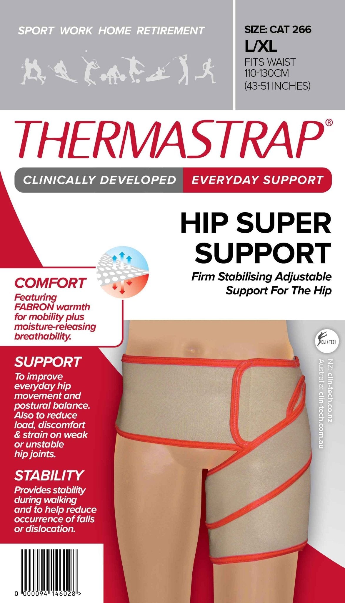 Thermastrap Hip Stabiliser Support - Clin - Tech NZ Limited
