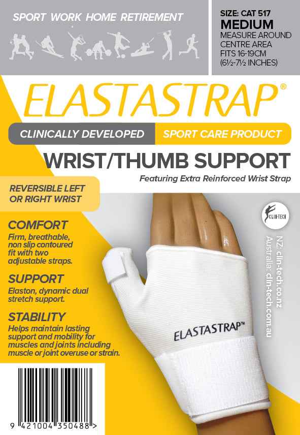 Elastastrap Compression Wrist & Thumb Strap - Clin - Tech NZ Limited