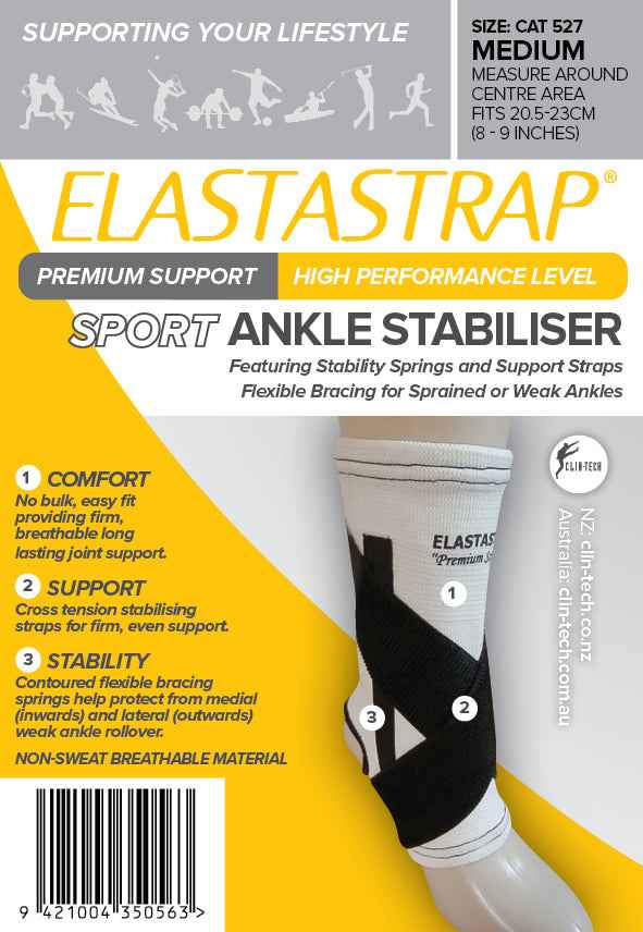 Elastastrap Compression Premium Sport Ankle Stabiliser - Clin - Tech NZ Limited