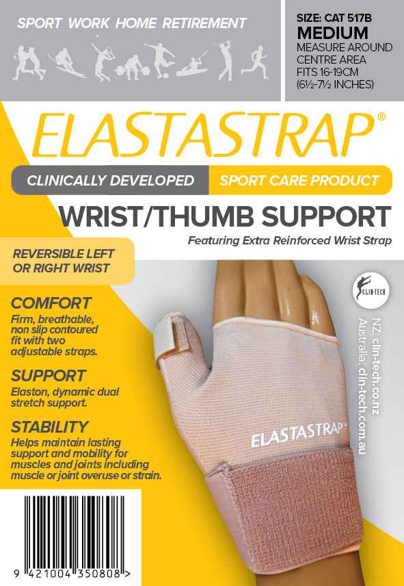 Elastastrap Compression Wrist & Thumb Strap - Clin - Tech NZ Limited