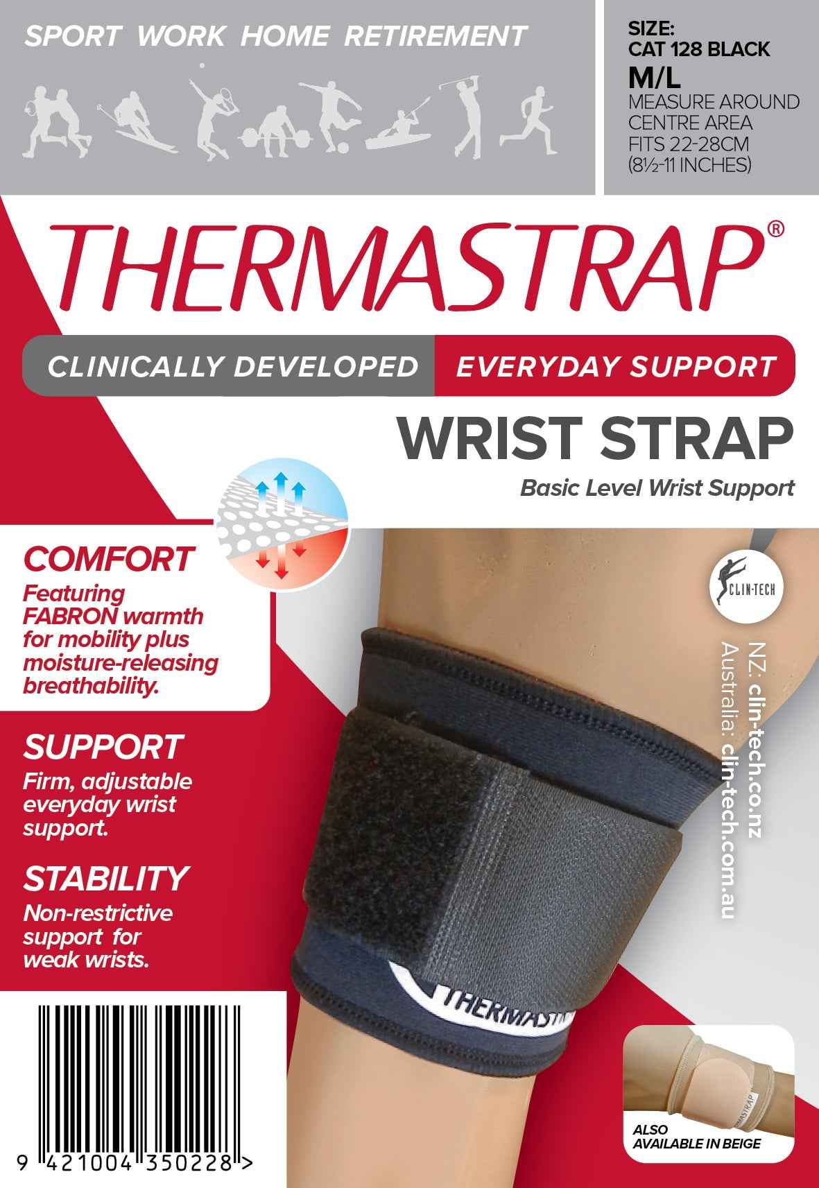 Thermastrap Wrist Strap - Clin - Tech NZ Limited